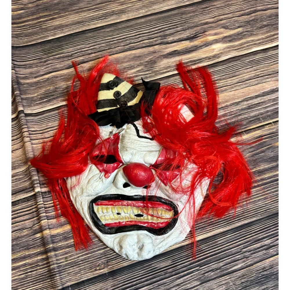 Sideshow Psycho Clown Costume Boys M (8-10) Shirt Mask Halloween Scary - Picture 6 of 13